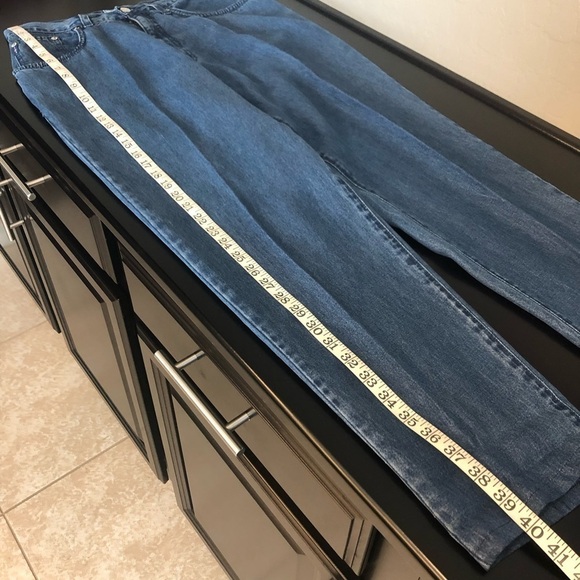 LES COPAINS Vintage highwaisted tapered flowy viscose Jeans, sz 28 - Picture 8 of 17